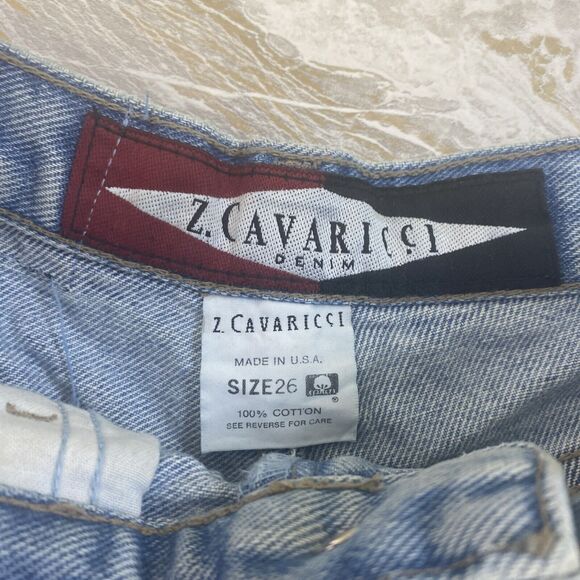Z. Cavaricci VTG Sz 26 High Waist Embroidered Denim Shorts 100% Cotton 90s Mom - Picture 11 of 11